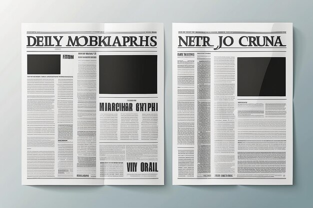 Newspaper great design for any purposes Vector editorial print layout Newspaper template