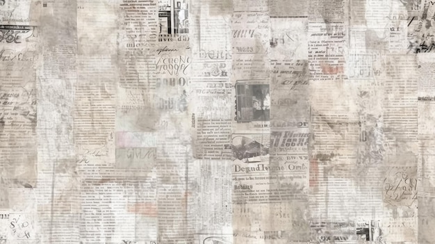 Newspaper paper grunge aged newsprint pattern background Vintage old newspapers template texture