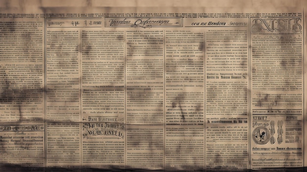 Newspaper wallpaper old newspaper background generative ai