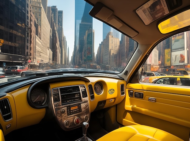 Newyork cab inside view