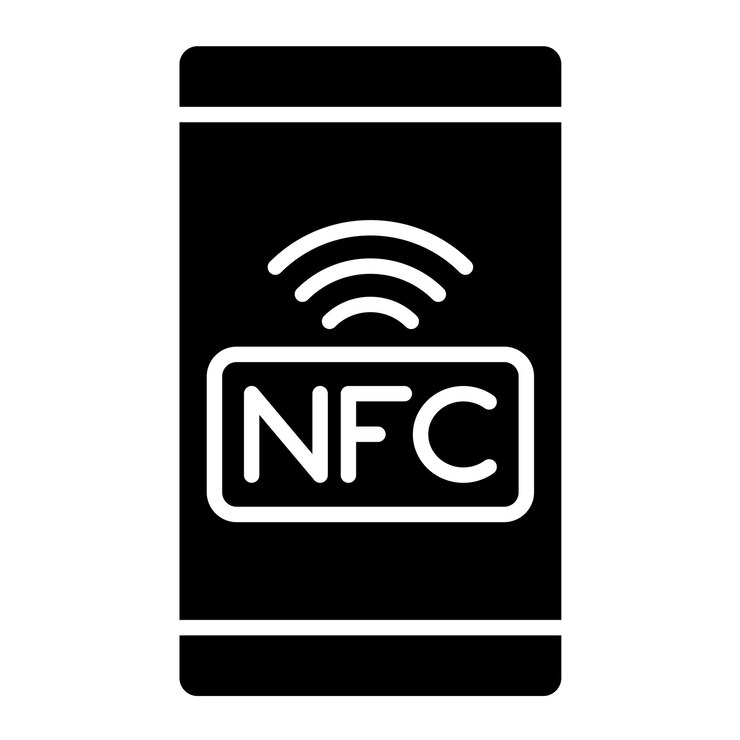 Photo nfc glyph solid black illustration