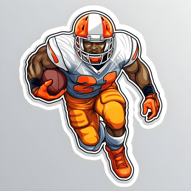 NFL amp Super Bowl American Football Player Sports illustration design in flat vector style art