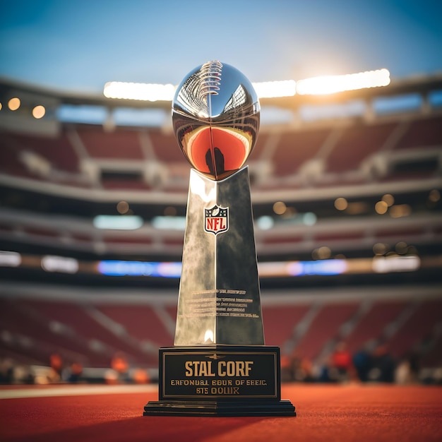 NFL Super Bowl American Football Trophy обои и шаблон баннера для социальных сетей