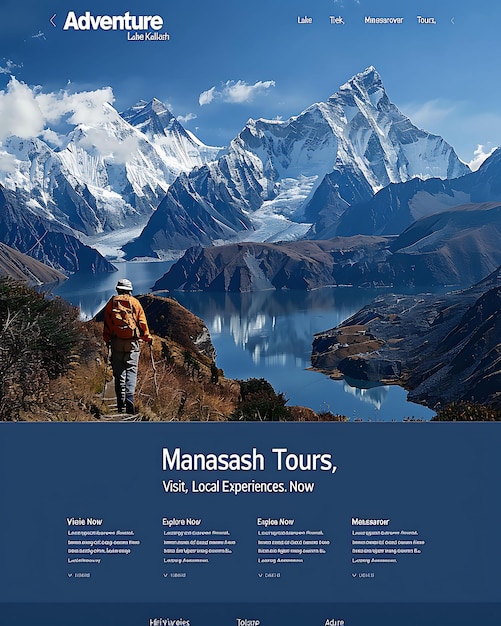 ngari tour with floating navigation effect adventurous layou travel website layout idea designs