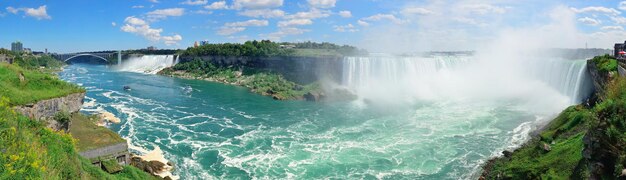 Foto veduta aerea delle cascate del niagara