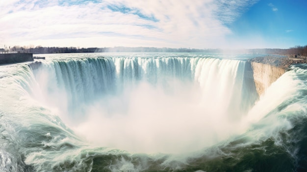 Niagara Falls VS Canada Donderende watervallen iconisch Gemaakt met generatieve AI-technologie