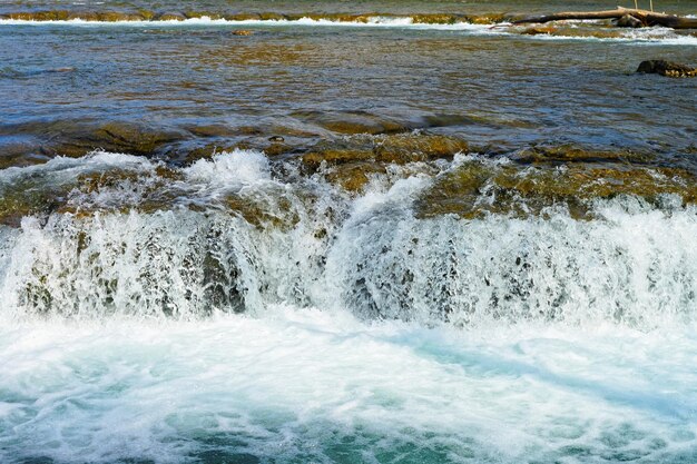 Река Ниагара и Ниагарский водопад на американской стороне. Ниагарский водопад — водопад между Соединенными Штатами Америки и Канадой.