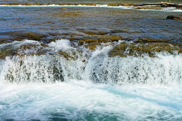 Река Ниагара и Ниагарский водопад на американской стороне. Ниагарский водопад — водопад между Соединенными Штатами Америки и Канадой.