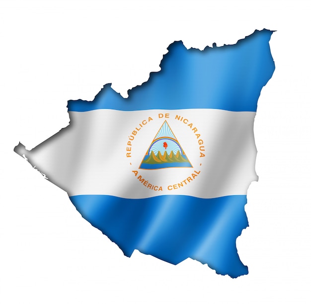 Nicaragua vlag kaart