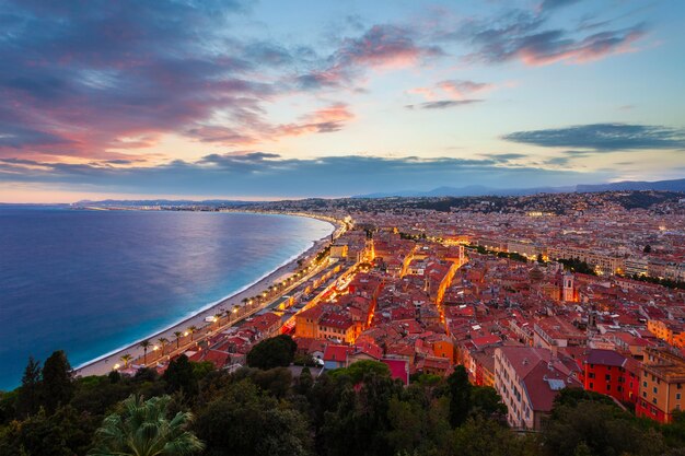 Nice aerial panoramic view France