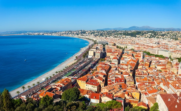 Nice aerial panoramic view France