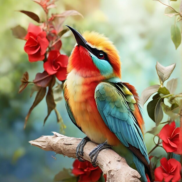 Photo nice beeeater colorful photography image ai generated art