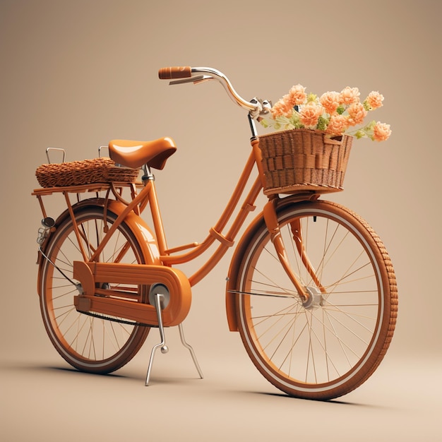 Nice bicycle with basket