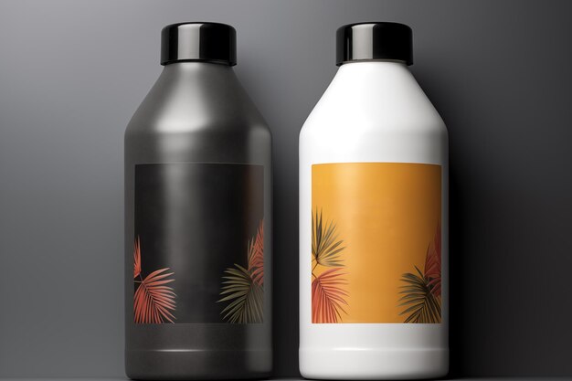 Photo nice bottle mockup on an isolated white background