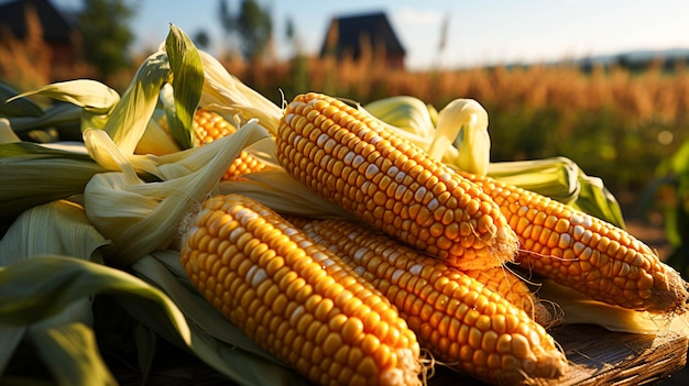 a nice corn and front view of corn