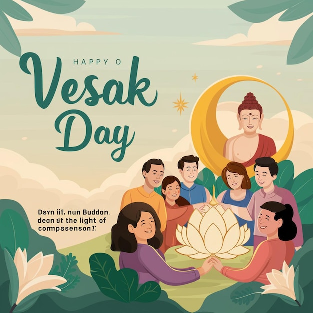 nice design happy vesak day