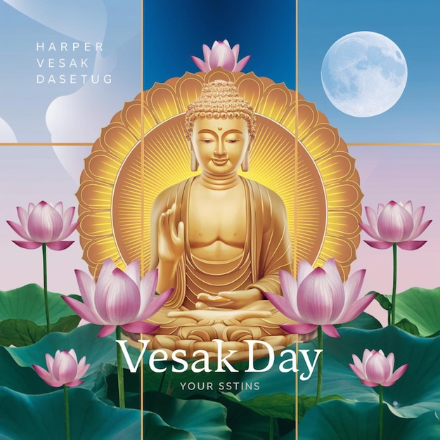nice design happy vesak day