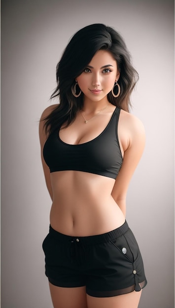 Nice girl in black top