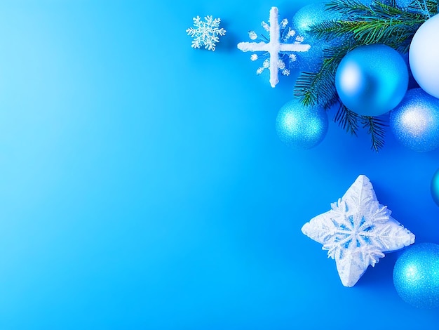 Nice greeting christmas on blue background with copy space free image downloade