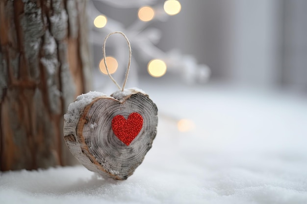 Nice heart symbolizing the love of the Christmas season Generative AI