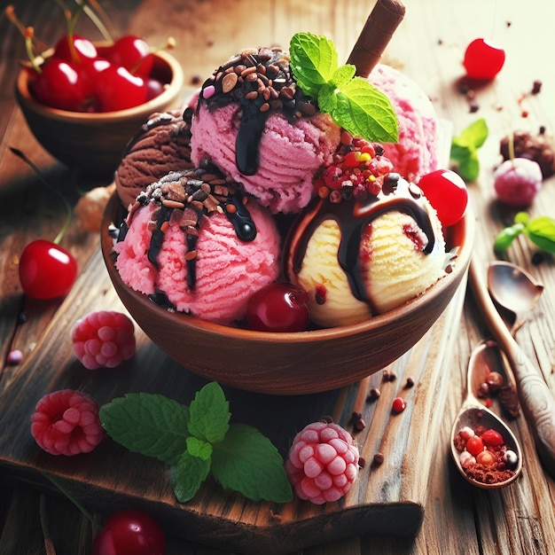 사진 맛있는 아이스크림