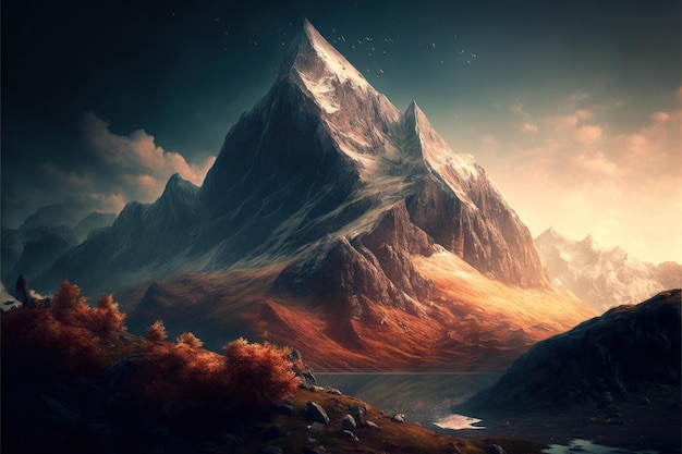 산이 있는 멋진 풍경 Made by AI인공 지능