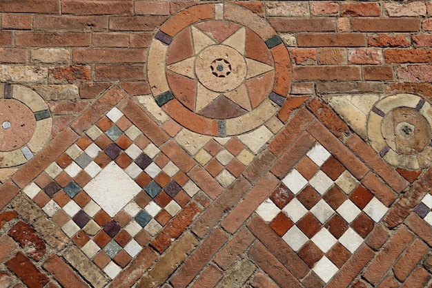 Nice mosaic made with bricks