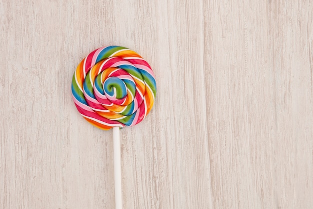 Nice round lollipop with many colors  