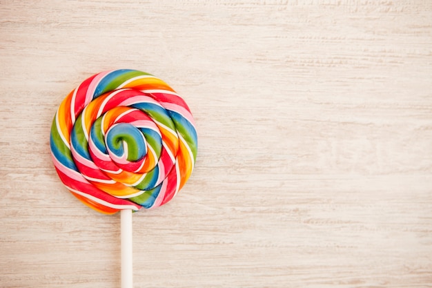 Nice round lollipop with many colors  