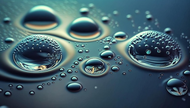 泡が流れる素敵な透明な液体 ジェネレーティブ AI