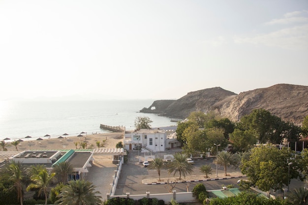 夕暮れのイエメンのアデン湾の美しい景色