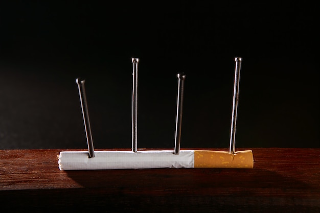 Nicotine tabaksverslaving sigaret concept