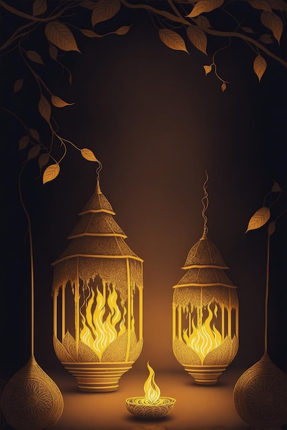 nieuw concept van Diwali Diya mobiele wallpaper