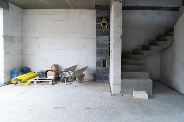 Nieuw gebouwde kamer interieur