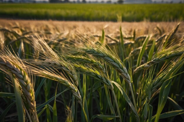 Nieuw gekweekte tarwe op een veld