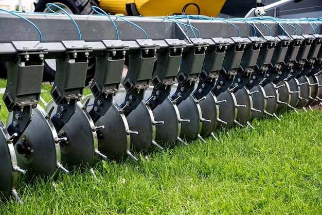 Nieuwe moderne landbouwmachines en uitrustingsdetails