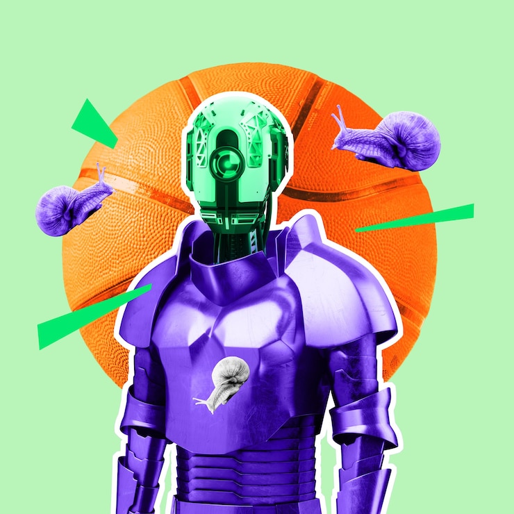 Foto nieuwe moderne look nieuw creatief idee surrealisme art collage tijdschrift stijl poster voor reclame mixed media inspiratie creativiteit felle kleuren kopiëren ruimte 3d render 3d illustratie