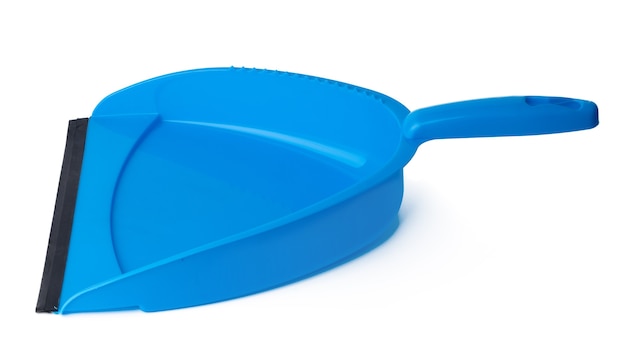 Nieuwe plastic huishoudlepel geïsoleerd op wit