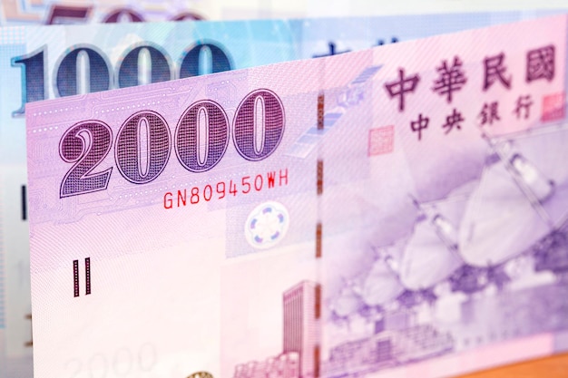 Nieuwe Taiwanese dollar een achtergrond