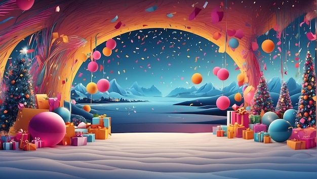 Foto nieuwjaar feestelijke achtergrond vakantie viering behang nieuwjaar klok illustratie winter cele