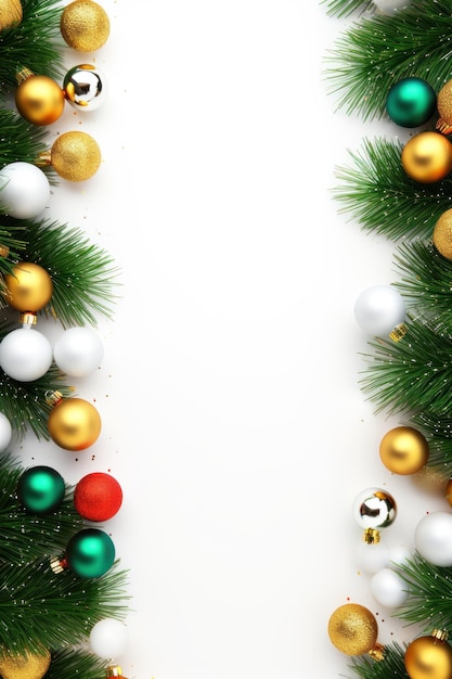 Nieuwjaarsavond speciale kerstinstallatie van kerstboom takken mock-up