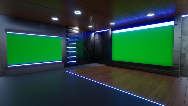 Nieuws Studio Achtergrond Voor TV Shows TV Op Wall3D Virtuele Nieuws Studio Achtergrond 3d illustratie