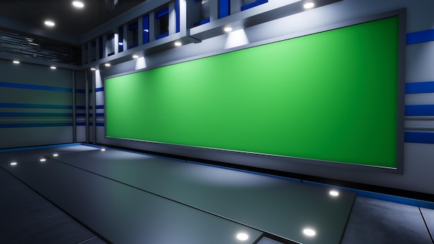 Nieuws Studio Achtergrond Voor TV Shows TV Op Wall3D Virtuele Nieuws Studio Achtergrond 3d illustratie