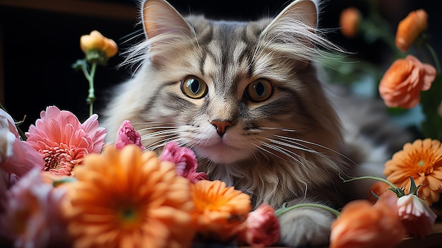 Nieuwsgierige Cyperse schattige kat die speels door een raam tuurt