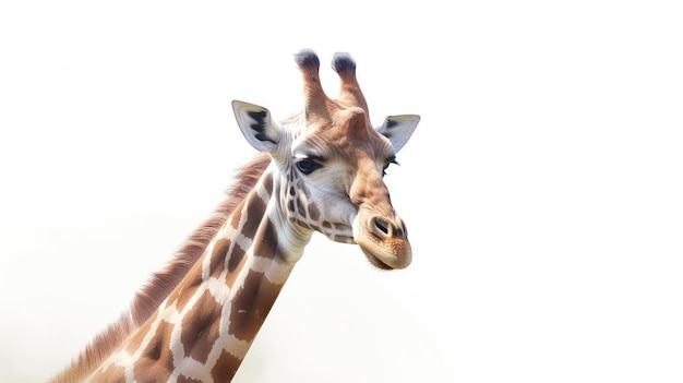 Nieuwsgierige giraffe fotorealistische afbeelding - generatieve AI.