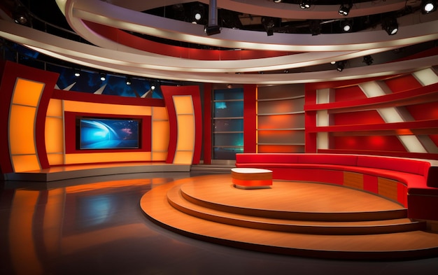 Nieuwssets Broadcast Design Internationaal podiumdecorontwerp Tv-decorontwerp Tv-ontwerp