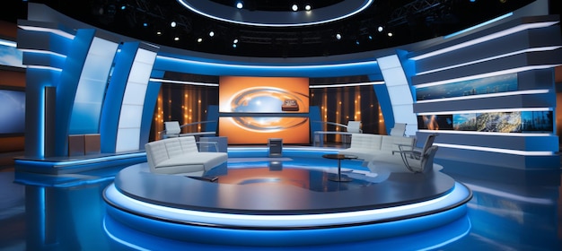 Nieuwssets Broadcast Design Internationaal podiumdecorontwerp Tv-decorontwerp Tv-ontwerp