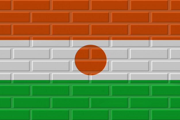 Niger brick flag illustration