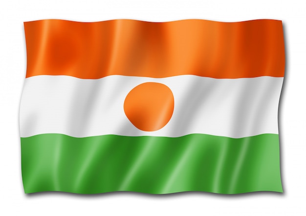 Niger flag isolated