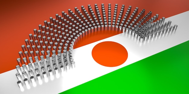 Niger vlag stemmen parlementaire verkiezing concept 3D illustratie